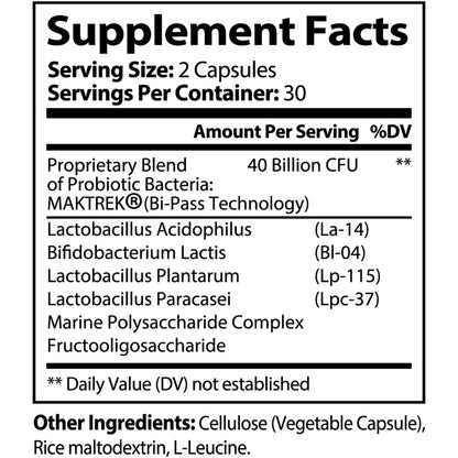 Probiotic 40 Billion + Prebiotics