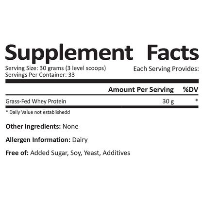 Grass Fed Whey Protein