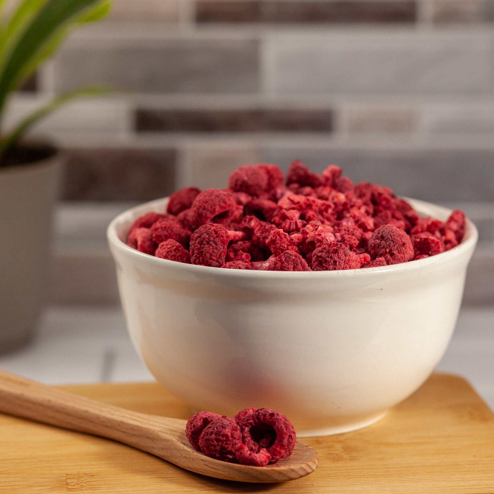 Freeze Dried Raspberries in a bowl