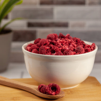 Freeze Dried Raspberries in a bowl