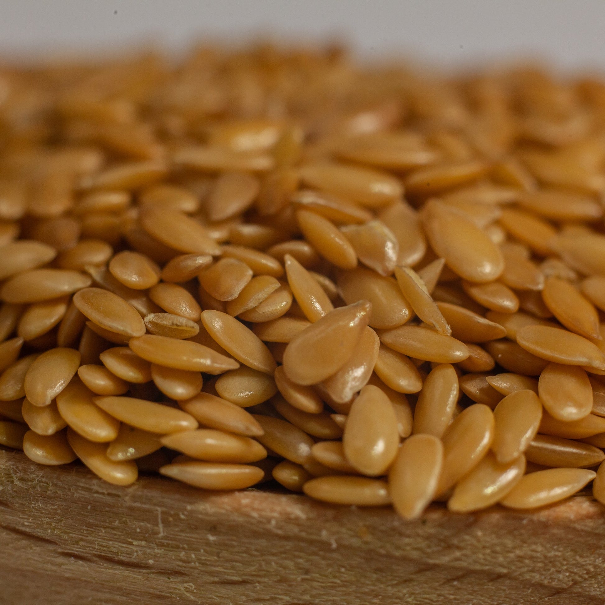 Organic Golden Flax Seeds close up