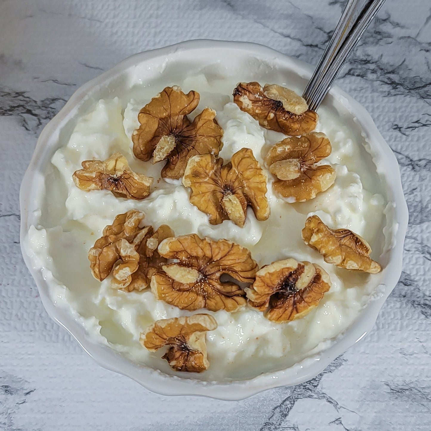 Organic Walnuts and yogurt mix