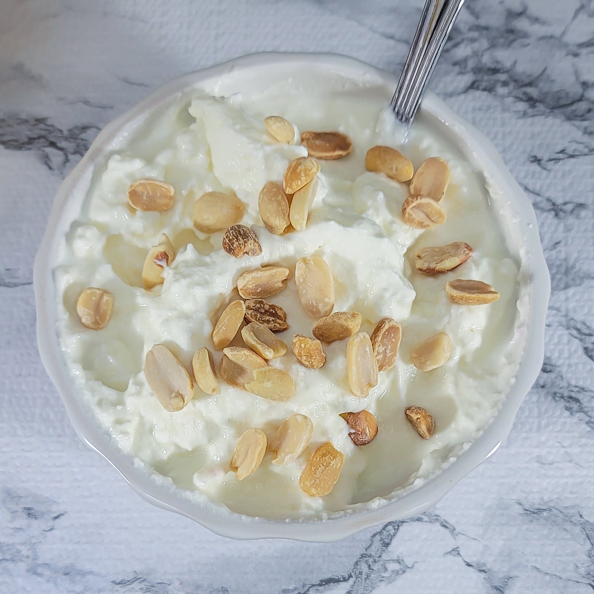 Organic Peanuts and yogurt mix